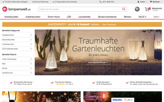 Lampenwelt AT Webseiten Screenshot