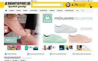 Avantisport.de Webseiten Screenshot