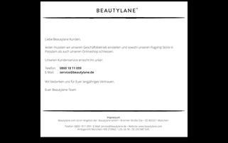 Beautylane Webseiten Screenshot