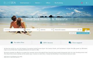 Blue Sea Hotels Webseiten Screenshot