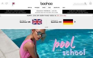 boohoo Webseiten Screenshot