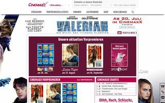 Cinemaxx Webseiten Screenshot