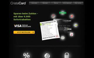CristalCard Webseiten Screenshot