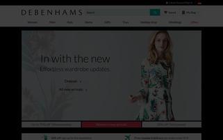 Debenhams Webseiten Screenshot