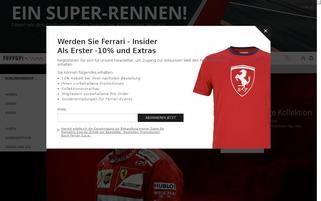 Ferrari Store Webseiten Screenshot