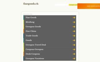 FINE GOODS Schweiz Webseiten Screenshot