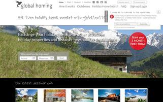 global homing Webseiten Screenshot