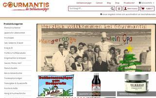 Gourmantis Webseiten Screenshot