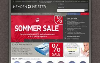 Hemden-Meister Webseiten Screenshot