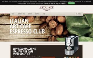 Italian Art Café Webseiten Screenshot