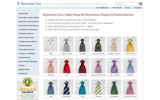 Krawatten-Ties Webseiten Screenshot