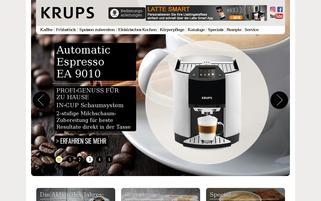 Krups Webseiten Screenshot