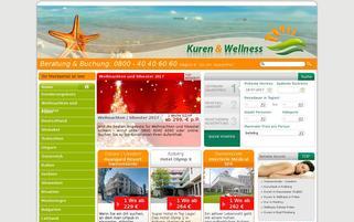 Kuren & Wellness Webseiten Screenshot