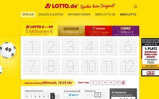 lotto.de Webseiten Screenshot