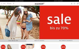 manor.ch Webseiten Screenshot