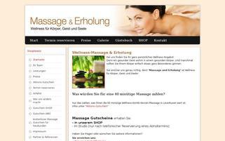 Massage und Erholung Webseiten Screenshot