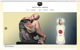 MIRO-Cosmetics Webseiten Screenshot