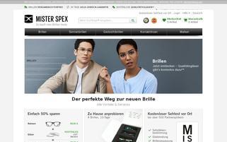 Mister Spex Webseiten Screenshot