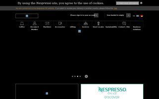 Nespresso Webseiten Screenshot