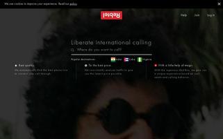 Rebtel Webseiten Screenshot