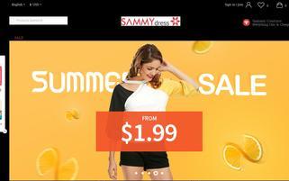 Sammydress Webseiten Screenshot