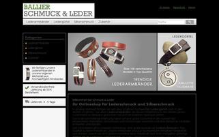 Schmuck und Leder Webseiten Screenshot