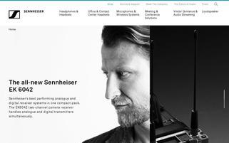 Sennheiser Webseiten Screenshot