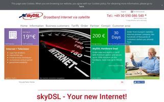 skyDSL Webseiten Screenshot