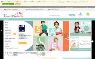 Tausendkind Webseiten Screenshot
