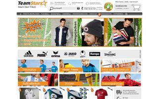 TeamStars Webseiten Screenshot