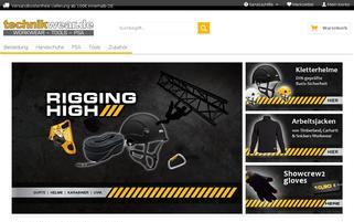 Technikwear Webseiten Screenshot