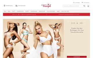 Triumph Webseiten Screenshot