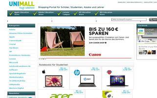 unimall.de Webseiten Screenshot
