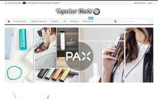 Vaporizer-Markt Webseiten Screenshot