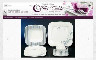 Villa Table Webseiten Screenshot