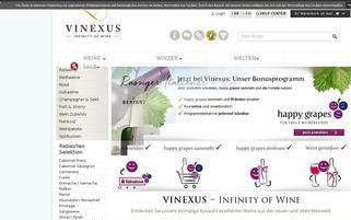 Vinexus Webseiten Screenshot