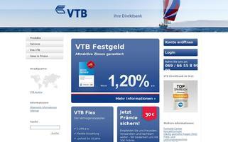 VTB Direktbank Webseiten Screenshot