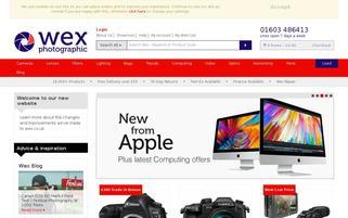 WEX Cameras Webseiten Screenshot