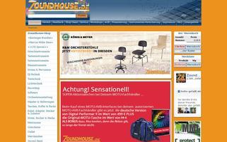 Zoundhouse Webseiten Screenshot