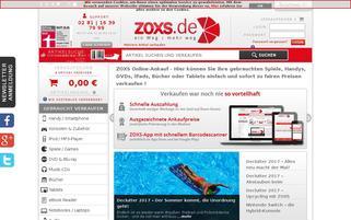 ZOXS Webseiten Screenshot