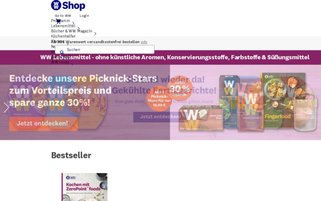 Weight Watchers Shop Webseiten Screenshot
