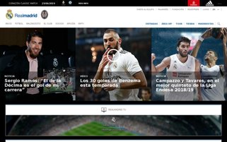 Real Madrid Webseiten Screenshot