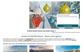 Galeria Reisen Webseiten Screenshot