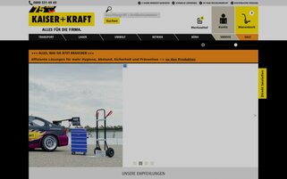 Kaiserkraft Webseiten Screenshot