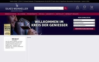 Silkes Weinkeller Webseiten Screenshot