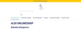 Aldi Webseiten Screenshot