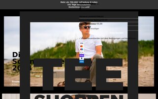 Teeshoppen Webseiten Screenshot