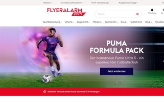 FLYERALARM sports Webseiten Screenshot