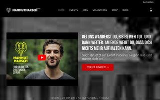 Mammutmarsch Webseiten Screenshot