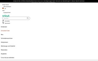 Cricut Webseiten Screenshot